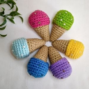 Amigurumi Ice Cream cones toy. Crochet ice cream